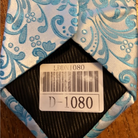 Jason & Vogue Blue Floral Patterned 100% Silk Tie NWT!! - Picture 7 of 8